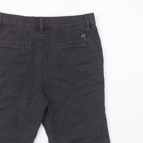 Marks and Spencer Boys Red Cotton Bermuda Shorts Size 9-10 Years L8 in Regular Zip - Pockets