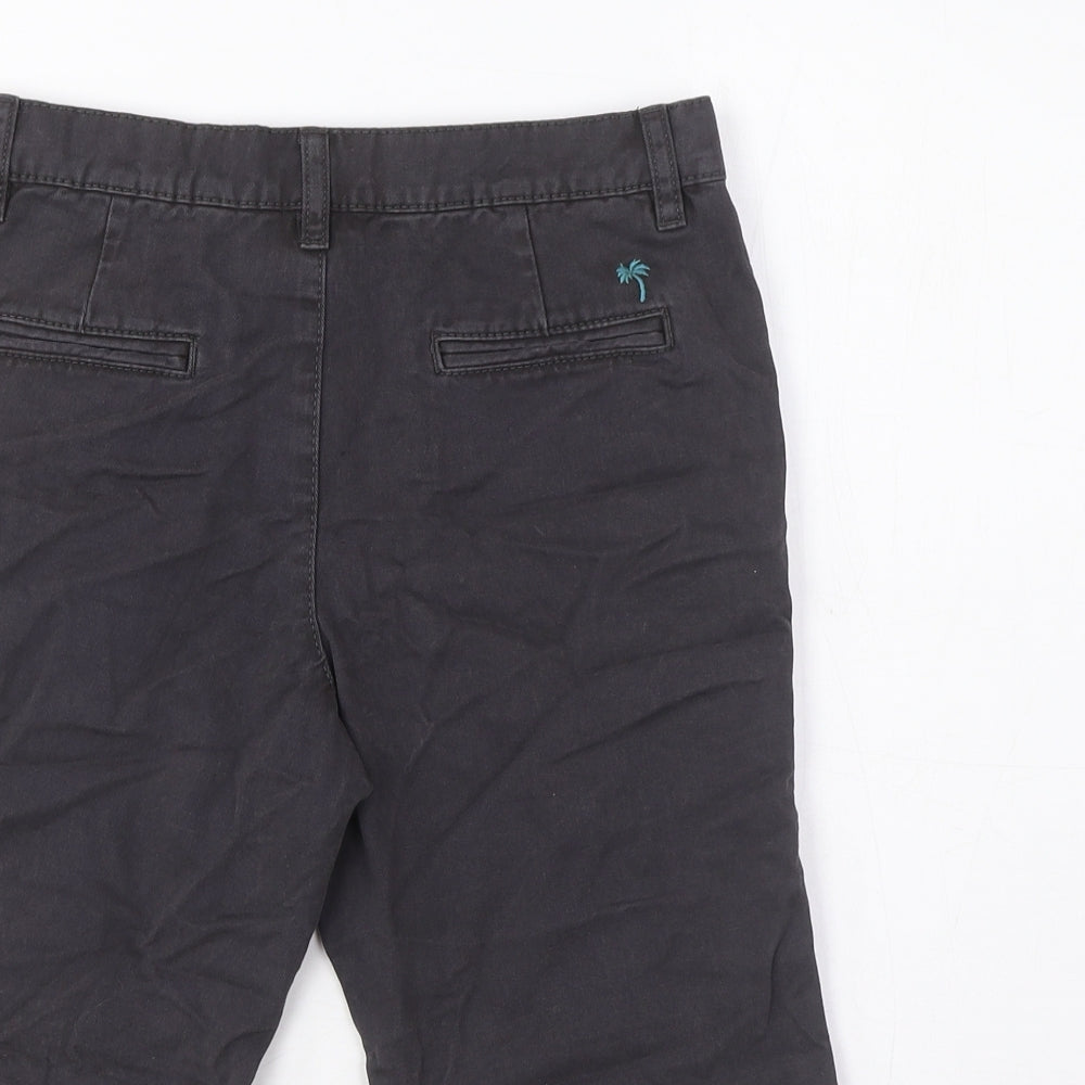 Marks and Spencer Boys Red Cotton Bermuda Shorts Size 9-10 Years L8 in Regular Zip - Pockets
