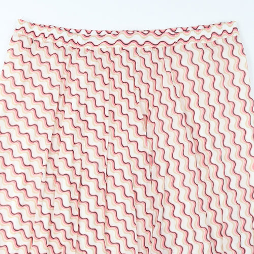 Marks and Spencer Womens Multicoloured Geometric Polyester A-Line Skirt Size 24 - Pleated