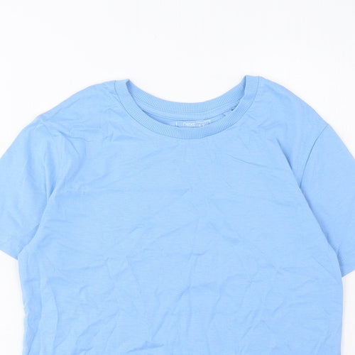 NEXT Boys Blue Cotton Basic T-Shirt Size 8 Years Crew Neck Pullover