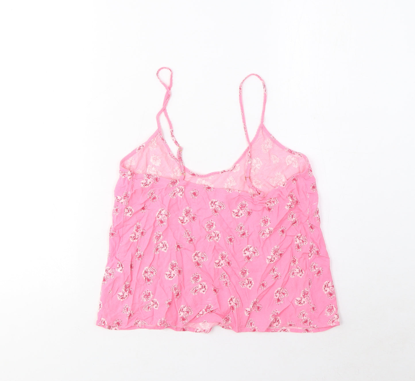 Marks and Spencer Womens Pink Floral Viscose Cami Pyjama Top Size 12
