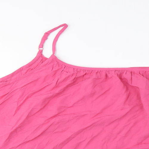 Marks and Spencer Womens Pink Viscose Camisole Tank Size 22 Scoop Neck