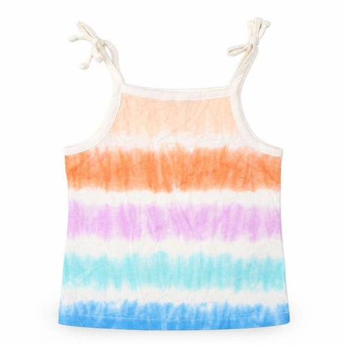 Marks and Spencer Girls Multicoloured Striped Cotton Camisole Tank Size 2-3 Years Square Neck Pullover