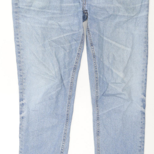 ASOS Womens Blue Cotton Skinny Jeans Size 32 in L30 in Regular Zip