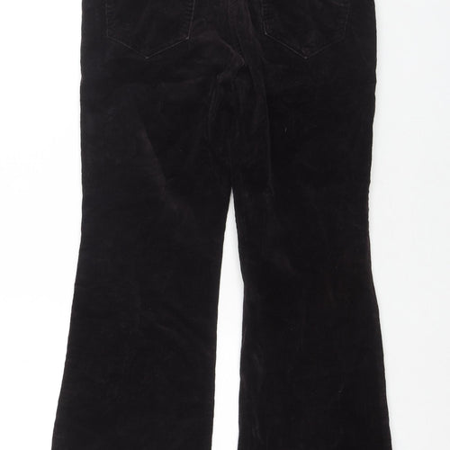 Principles Womens Brown Cotton Trousers Size 6 L26 in Regular Zip