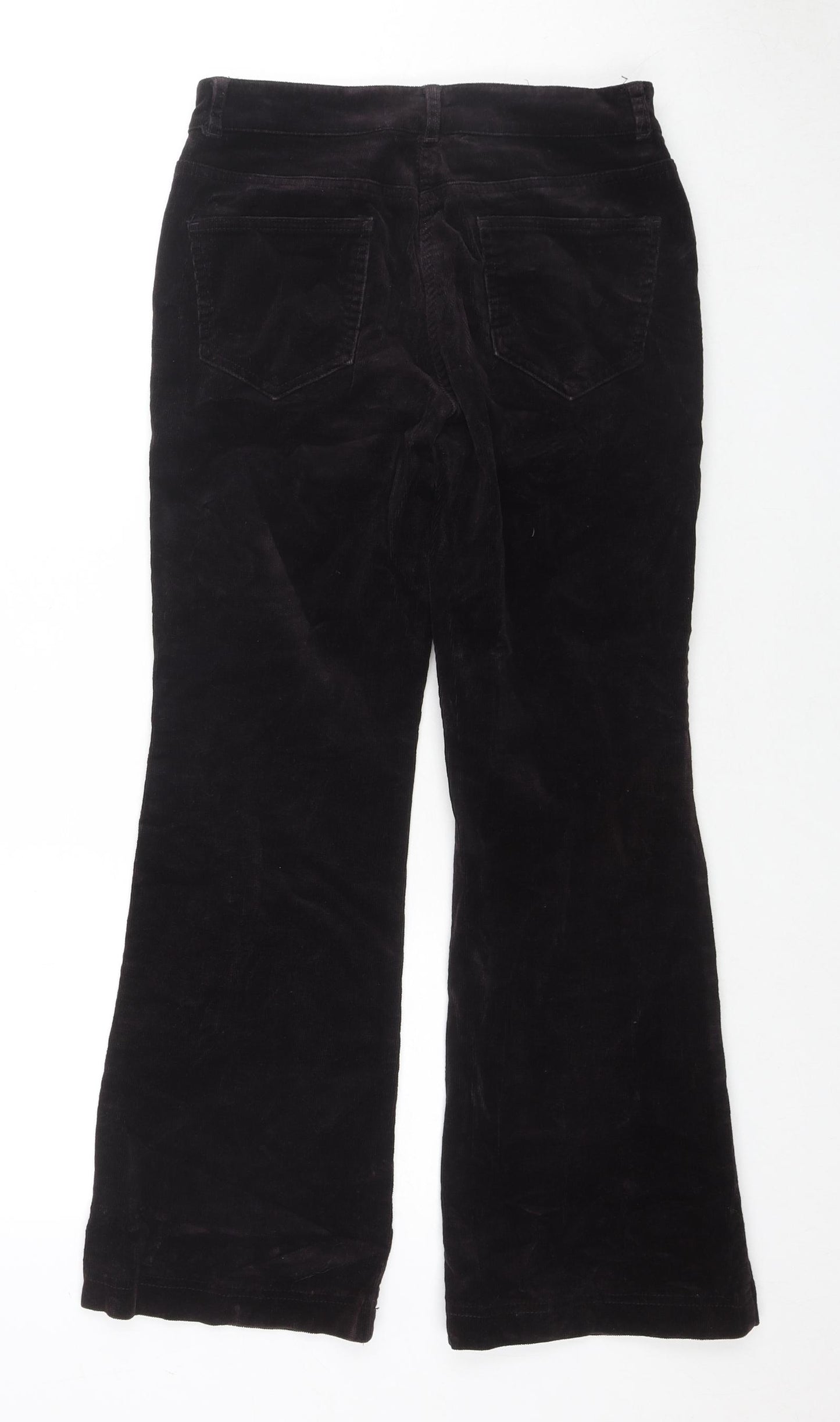 Principles Womens Brown Cotton Trousers Size 6 L26 in Regular Zip