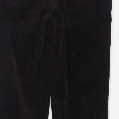 Principles Womens Brown Cotton Trousers Size 6 L26 in Regular Zip