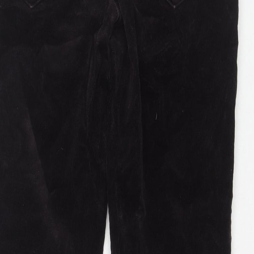 Principles Womens Brown Cotton Trousers Size 6 L26 in Regular Zip