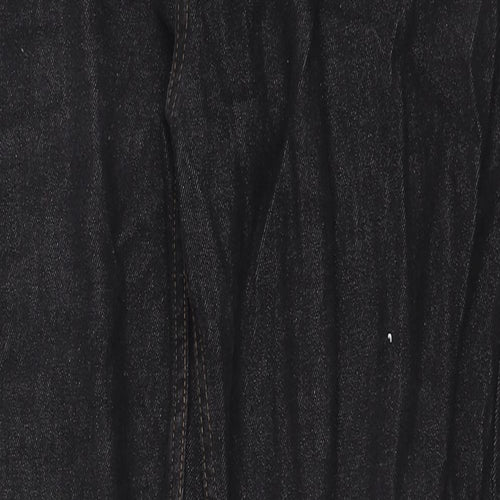 George Mens Black Cotton Straight Jeans Size 36 in L32 in Regular Zip