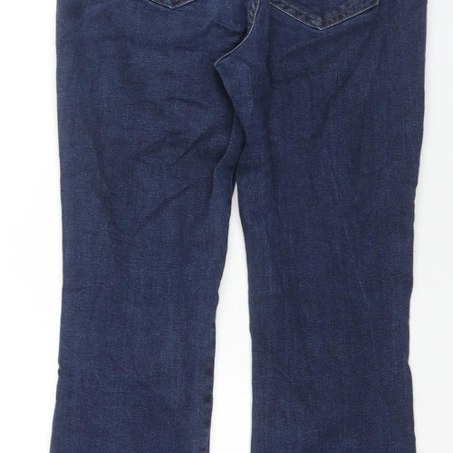 Principles Womens Blue Cotton Bootcut Jeans Size 12 L25 in Regular Zip