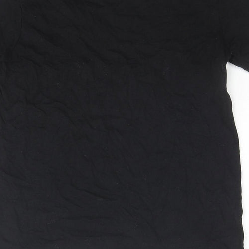Hype Boys Black Polyester Basic T-Shirt Size 7-8 Years Round Neck Pullover