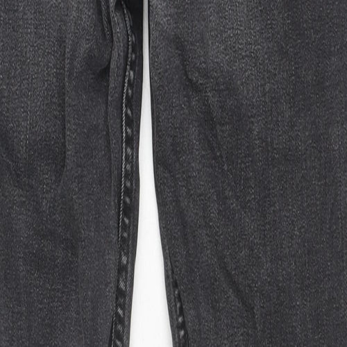 Mango Womens Grey Cotton Skinny Jeans Size 8 L24 in Regular Zip