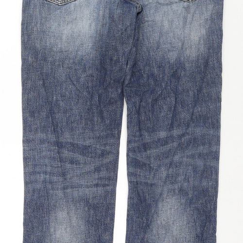 Timberland Mens Blue Cotton Straight Jeans Size 32 in L32 in Regular Zip