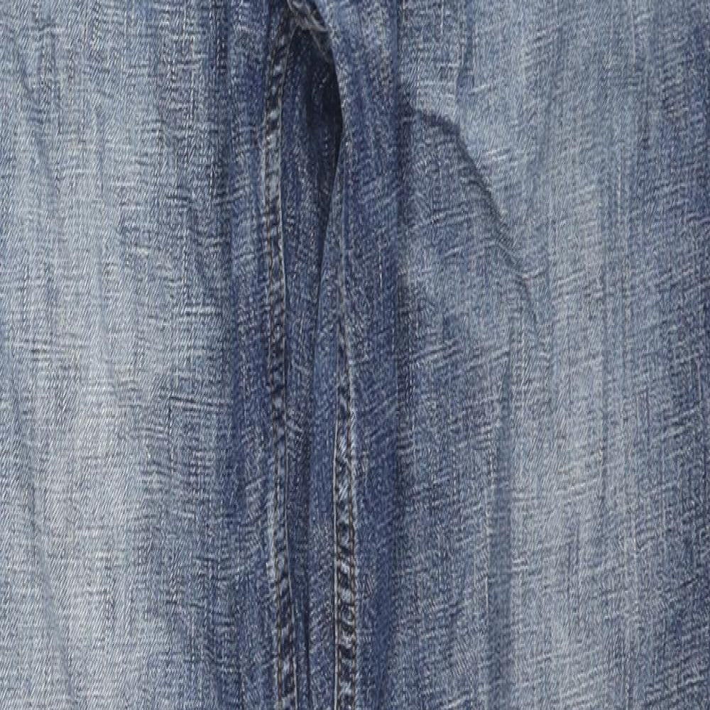 Timberland Mens Blue Cotton Straight Jeans Size 32 in L32 in Regular Zip