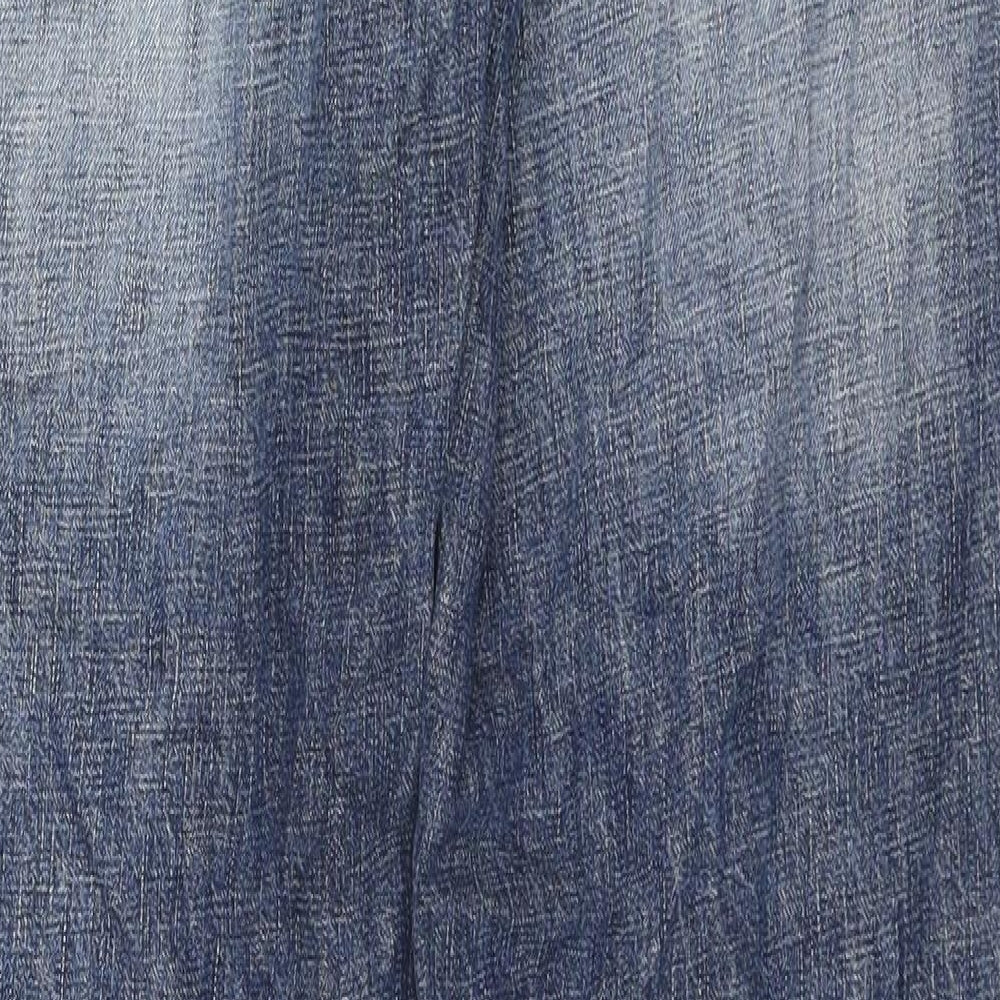 Timberland Mens Blue Cotton Straight Jeans Size 32 in L32 in Regular Zip