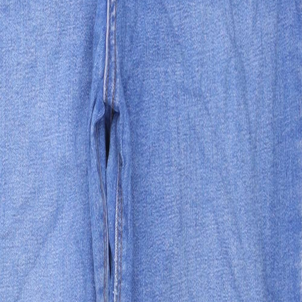 Denim & Co. Womens Blue Cotton Skinny Jeans Size 16 L20.5 in Regular Zip