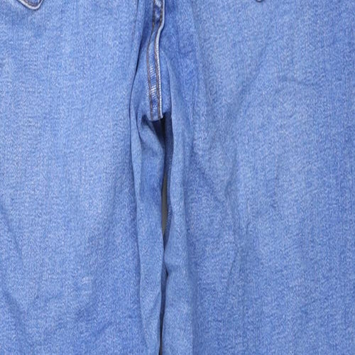 Denim & Co. Womens Blue Cotton Skinny Jeans Size 16 L20.5 in Regular Zip