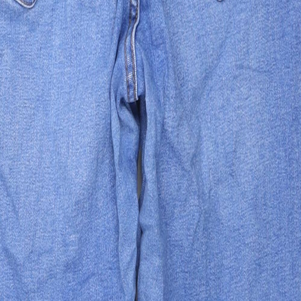 Denim & Co. Womens Blue Cotton Skinny Jeans Size 16 L20.5 in Regular Zip