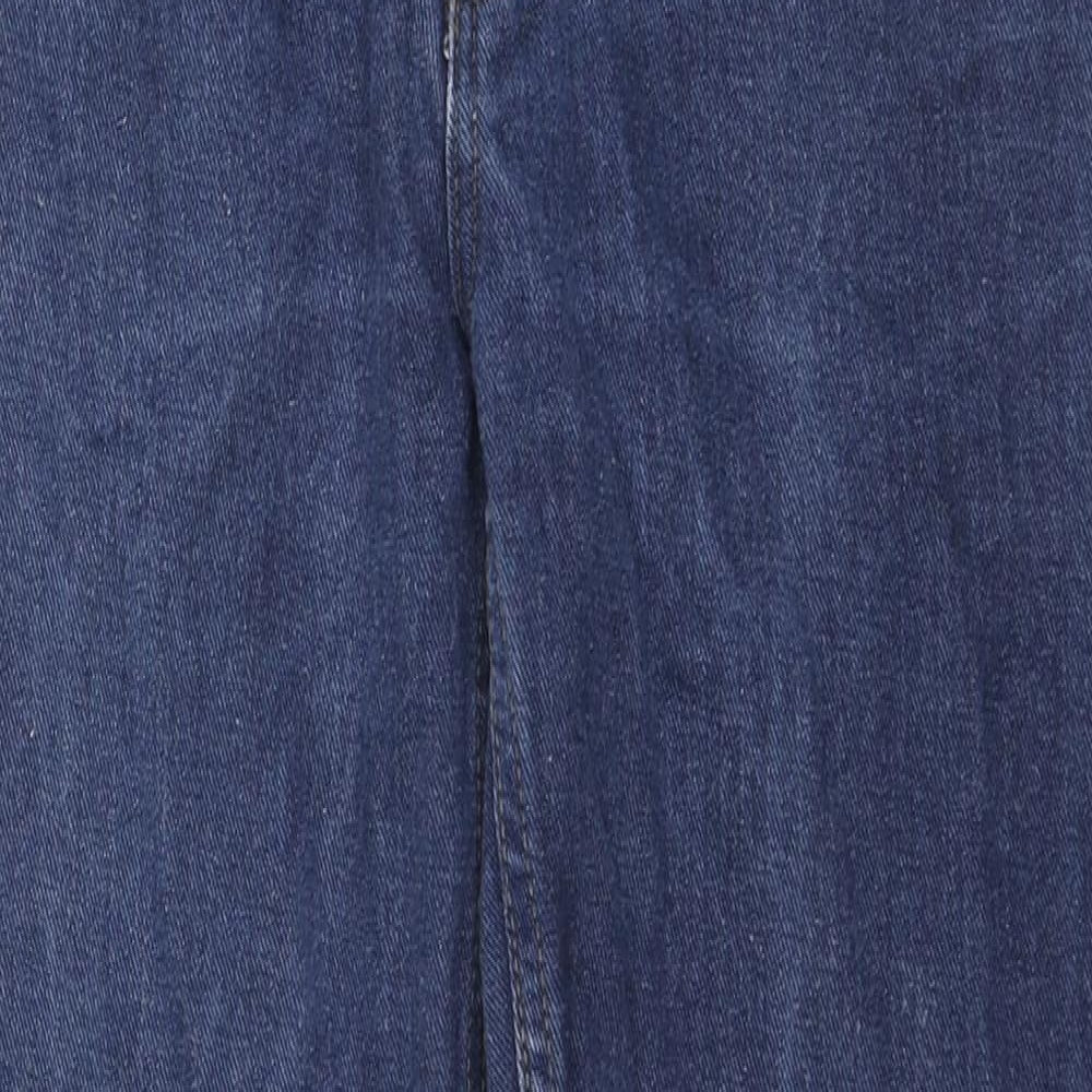 Life&Glory Mens Blue Cotton Straight Jeans Size 32 in L27 in Regular Zip