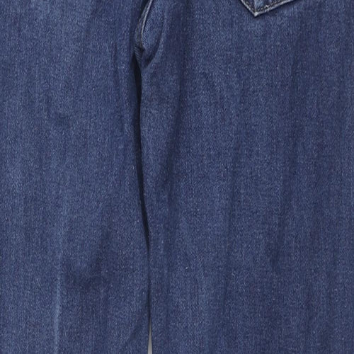 Life&Glory Mens Blue Cotton Straight Jeans Size 32 in L27 in Regular Zip