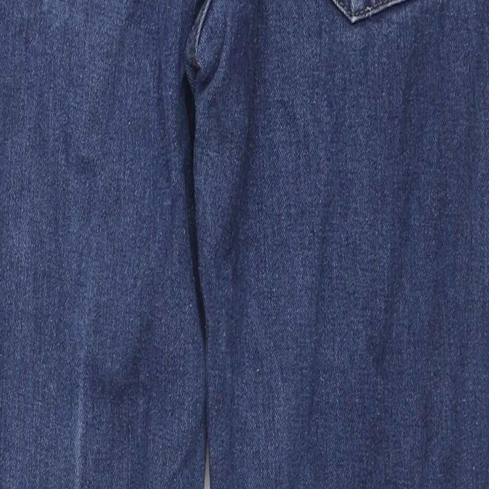 Life&Glory Mens Blue Cotton Straight Jeans Size 32 in L27 in Regular Zip