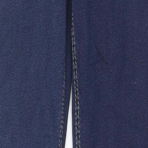 H&M Girls Blue Cotton Skinny Jeans Size 13-14 Years L26 in Regular Zip