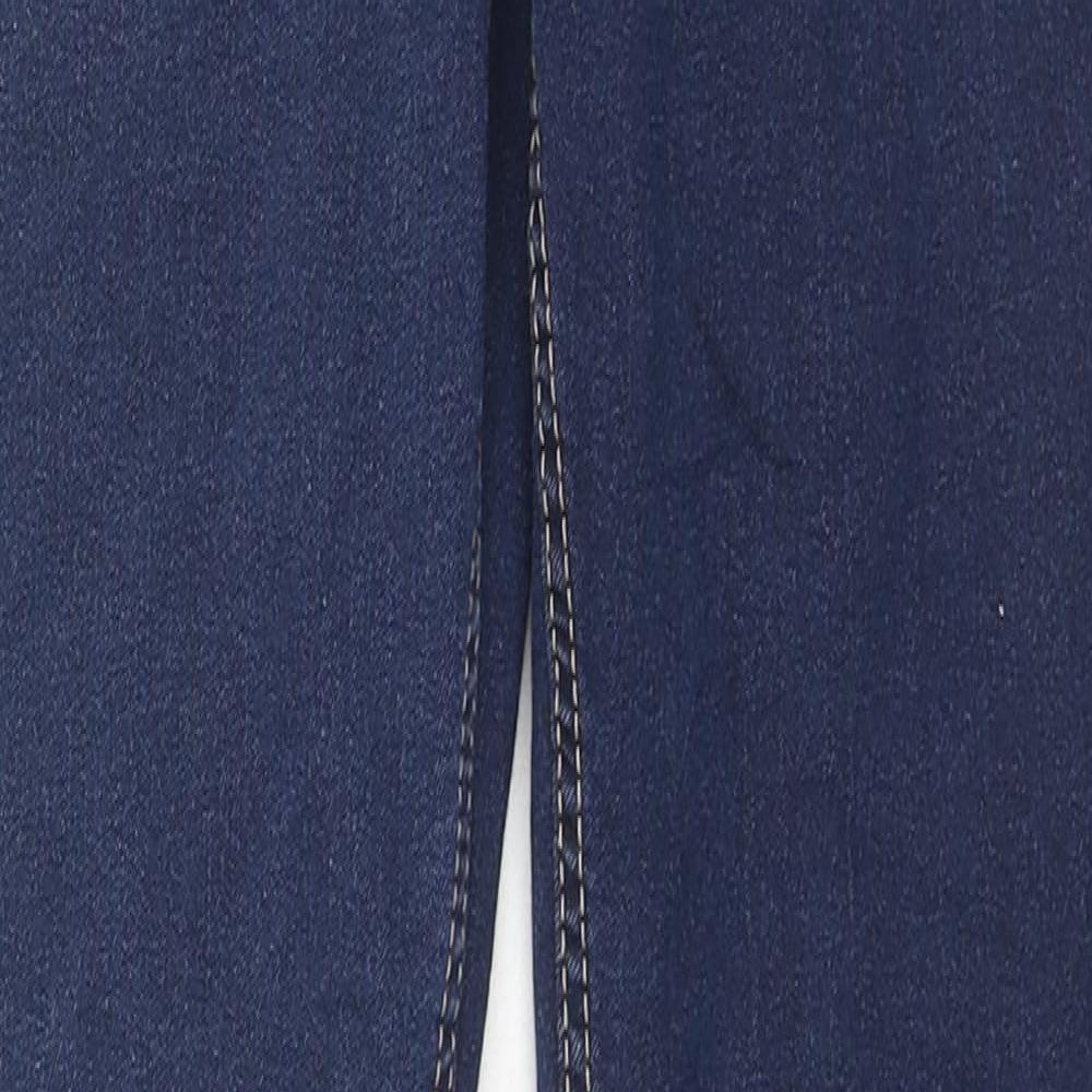 H&M Girls Blue Cotton Skinny Jeans Size 13-14 Years L26 in Regular Zip