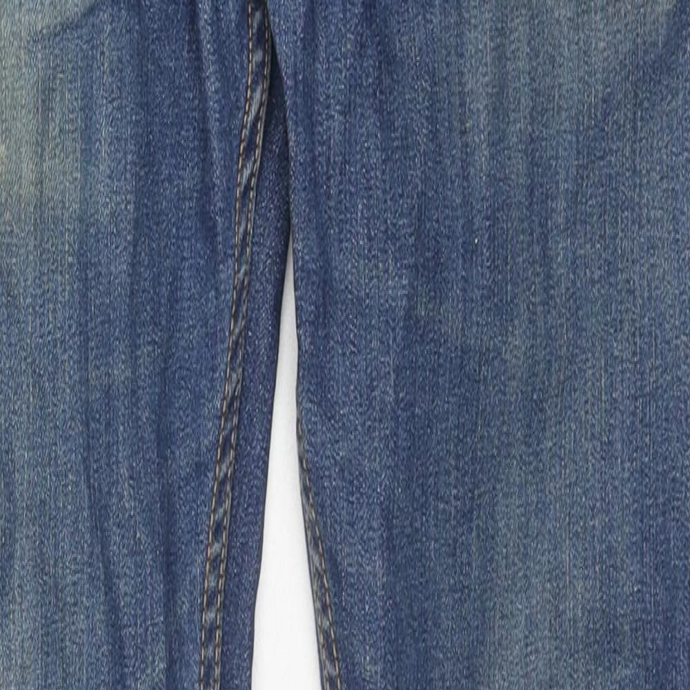 Topman Mens Blue Cotton Skinny Jeans Size 30 in L29 in Regular Zip