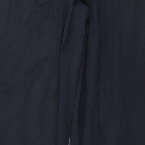 Marks and Spencer Womens Blue Cotton Straight Jeans Size 18 L30 in Regular Zip