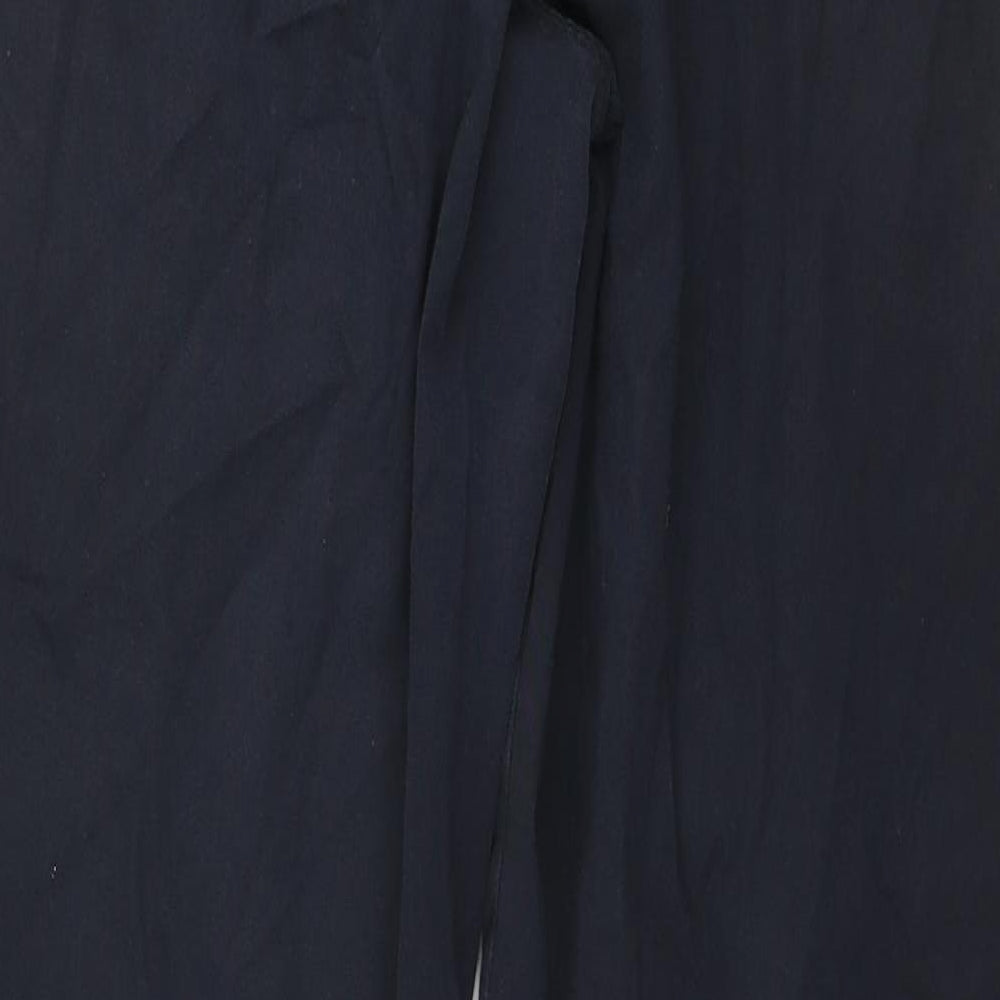 Marks and Spencer Womens Blue Cotton Straight Jeans Size 18 L30 in Regular Zip