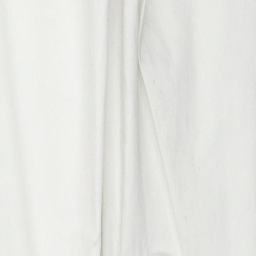 Cotton On Womens White Cotton Skinny Jeans Size 12 L27 in Regular Zip