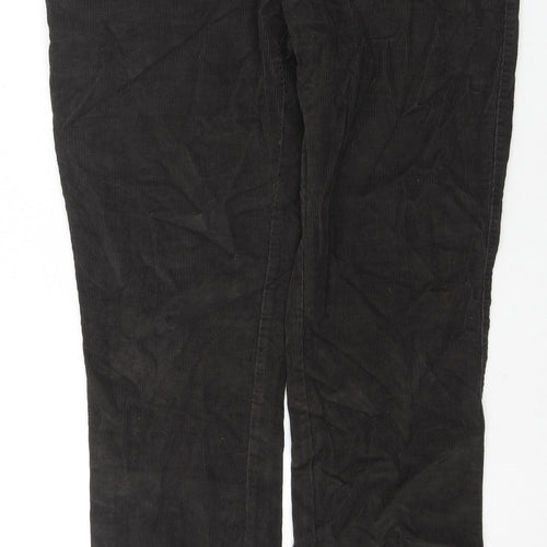 John Lewis Mens Brown Cotton Trousers Size 36 in L31 in Regular Zip