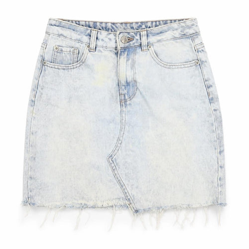 New Look Womens Blue Cotton A-Line Skirt Size 8 Zip