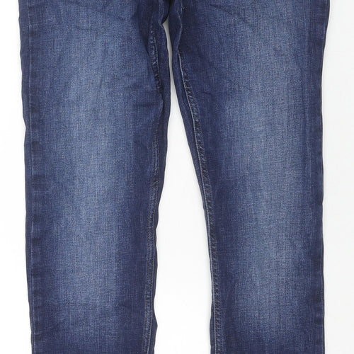 Yes Friends. Mens Blue Cotton Skinny Jeans Size 32 in L30 in Regular Zip
