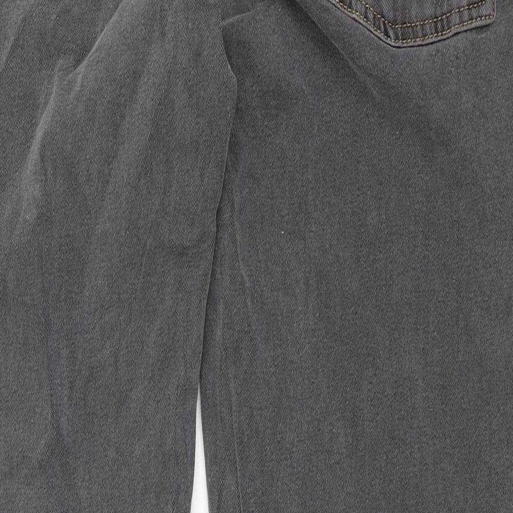 ASOS Mens Grey Cotton Tapered Jeans Size 36 in L36 in Regular Zip