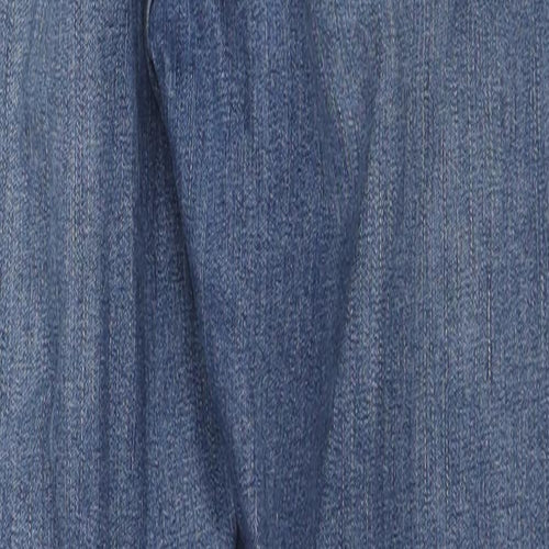 Topshop Womens Blue Cotton Skinny Jeans Size 28 L30 in Regular Zip