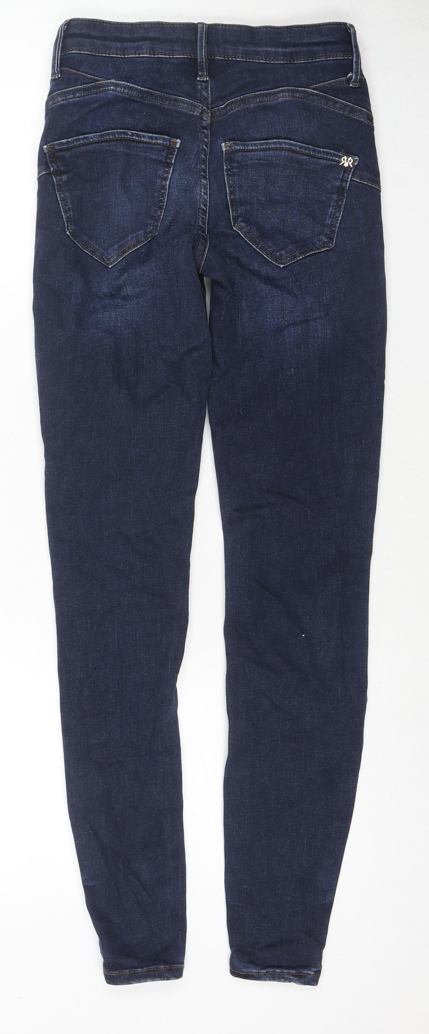 River Island Womens Blue Cotton Skinny Jeans Size 6 L30 in Regular Zip