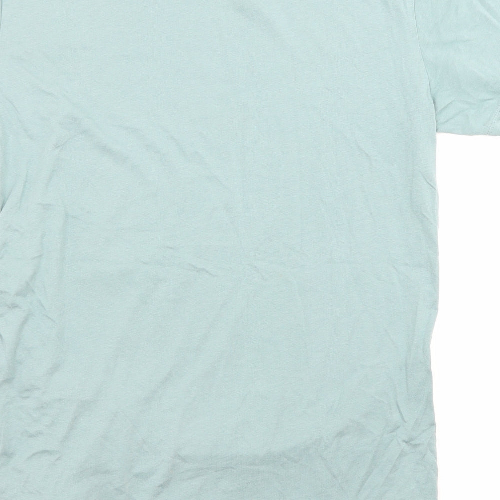 Debenhams Womens Blue Modal Basic T-Shirt Size 14 Round Neck - Ruched