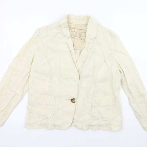 River Island Womens Ivory Jacket Size 10 Button