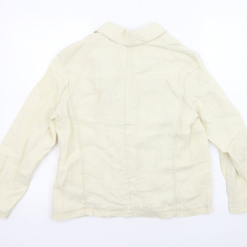 River Island Womens Ivory Jacket Size 10 Button