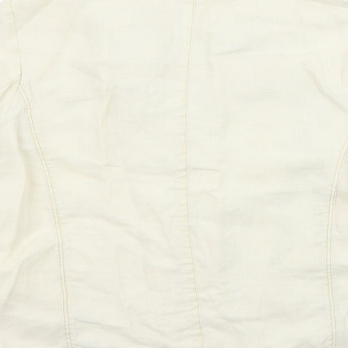 River Island Womens Ivory Jacket Size 10 Button