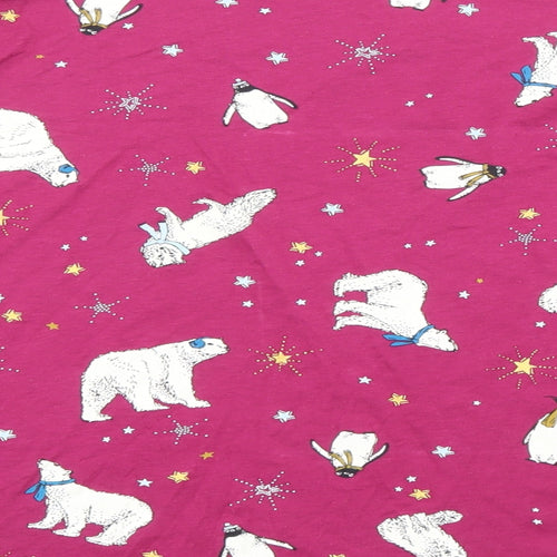 Marks and Spencer Womens Purple Solid 100% Cotton Top Pyjama Top Size XL - Arctic Animals