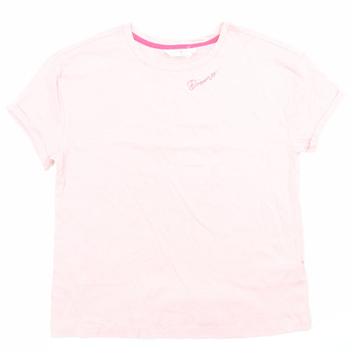 Marks and Spencer Womens Pink Solid 100% Cotton Top Pyjama Top Size S - Dreamer