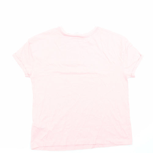 Marks and Spencer Womens Pink Solid 100% Cotton Top Pyjama Top Size S - Dreamer