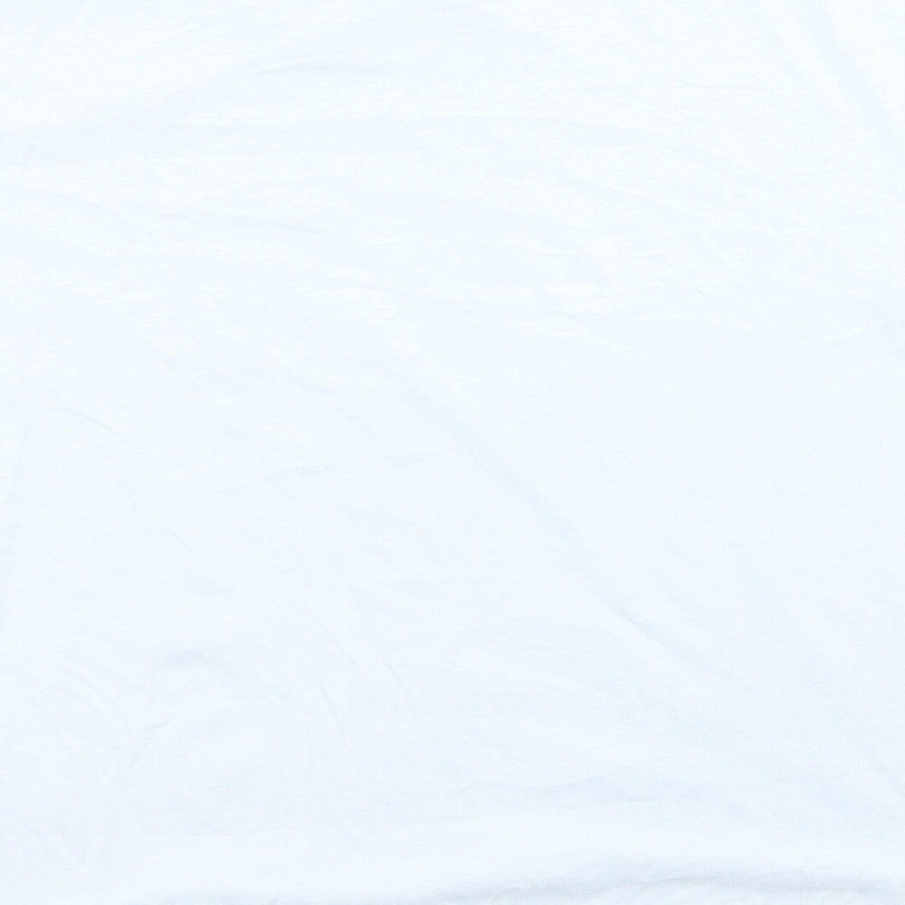 Marks and Spencer Womens Blue Solid 100% Cotton Top Pyjama Top Size M