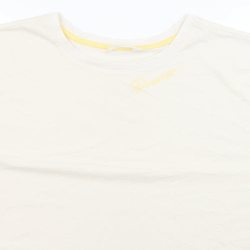 Marks and Spencer Womens Beige Solid 100% Cotton Top Pyjama Top Size XL - Dreamer