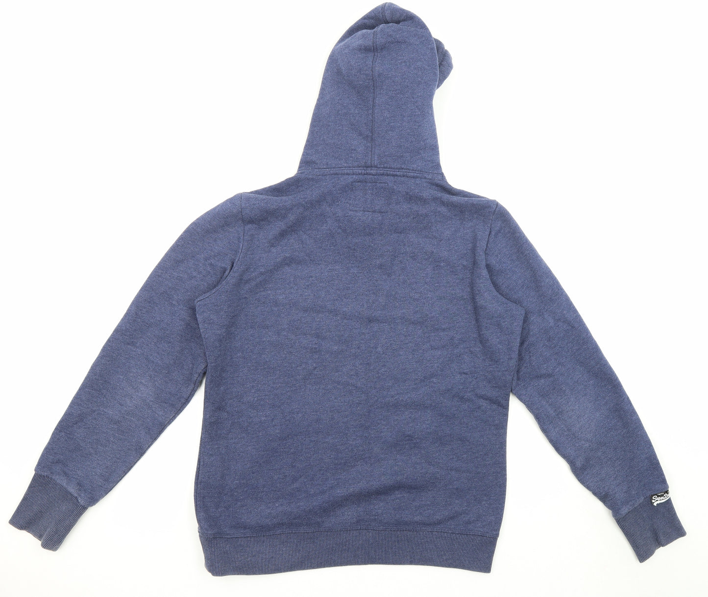 Superdry Womens Blue Cotton Pullover Hoodie Size L
