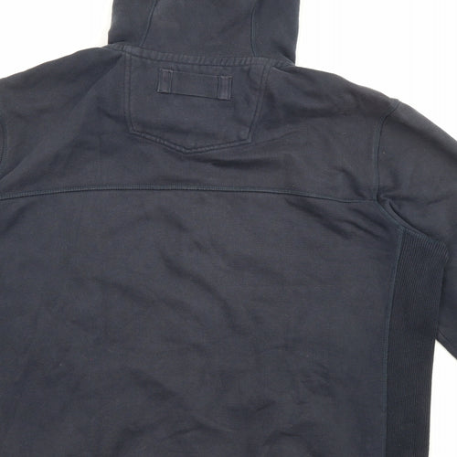 Fat Face Mens Black Cotton Full Zip Hoodie Size L