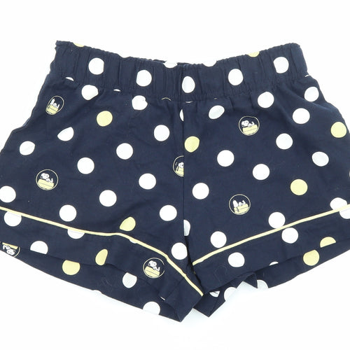 Marks and Spencer Womens Blue Polka Dot 100% Cotton Babydoll Pyjama Pants One Size - Peanuts