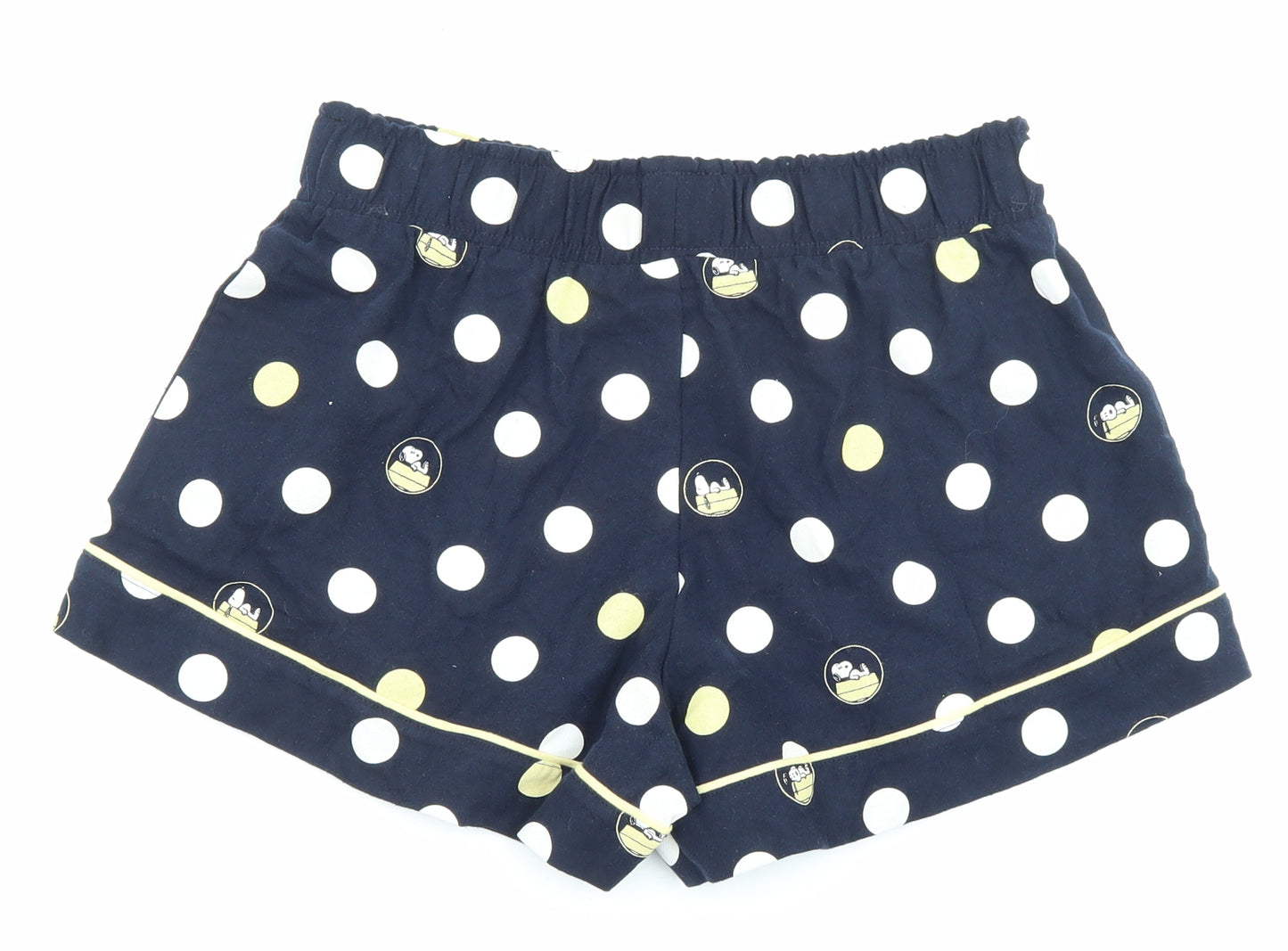 Marks and Spencer Womens Blue Polka Dot 100% Cotton Babydoll Pyjama Pants One Size - Peanuts